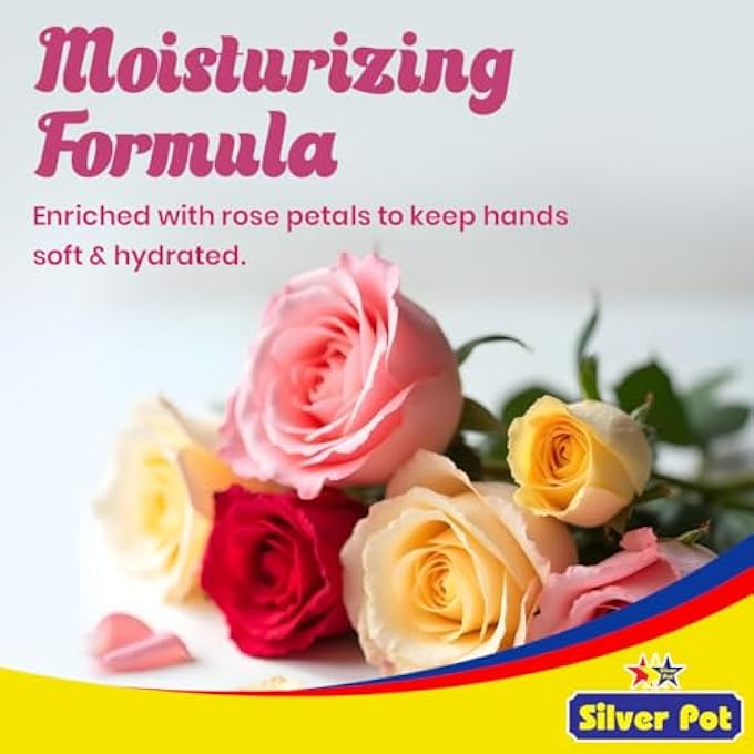 Silver Pot ROSE PETAL HAND WASH  400ML  GENTLE HYDRATING FORMULA WITH REFRESHING ROSE PETAL SCENT, EFFECTIVE GERM PROTECTION, AND DAILY CARE - Image 3